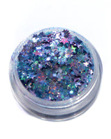 Lunautics After Party - Holographic Purple and Teal Star Chunky Glitter with Stars