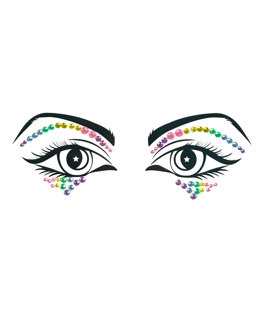 Daydream - Rainbow Face Gem Cut Crease Jewels - Adults Skate Too LLC