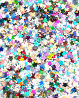 Lunautics Rave Day Rainbow - Metallic Rainbow Chunky Glitter with Flowers Butterflies and Hearts