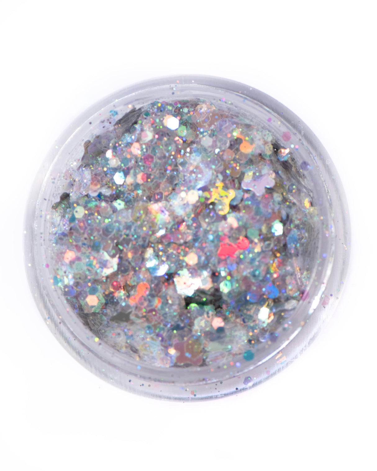 Lunautics Social Butterfly - Holographic Silver Glitter with Butterflies