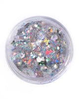 Lunautics Social Butterfly - Holographic Silver Glitter with Butterflies