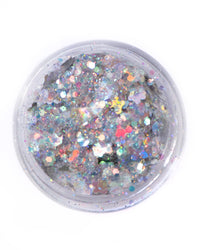 Social Butterfly - Holographic Silver Glitter with Butterflies