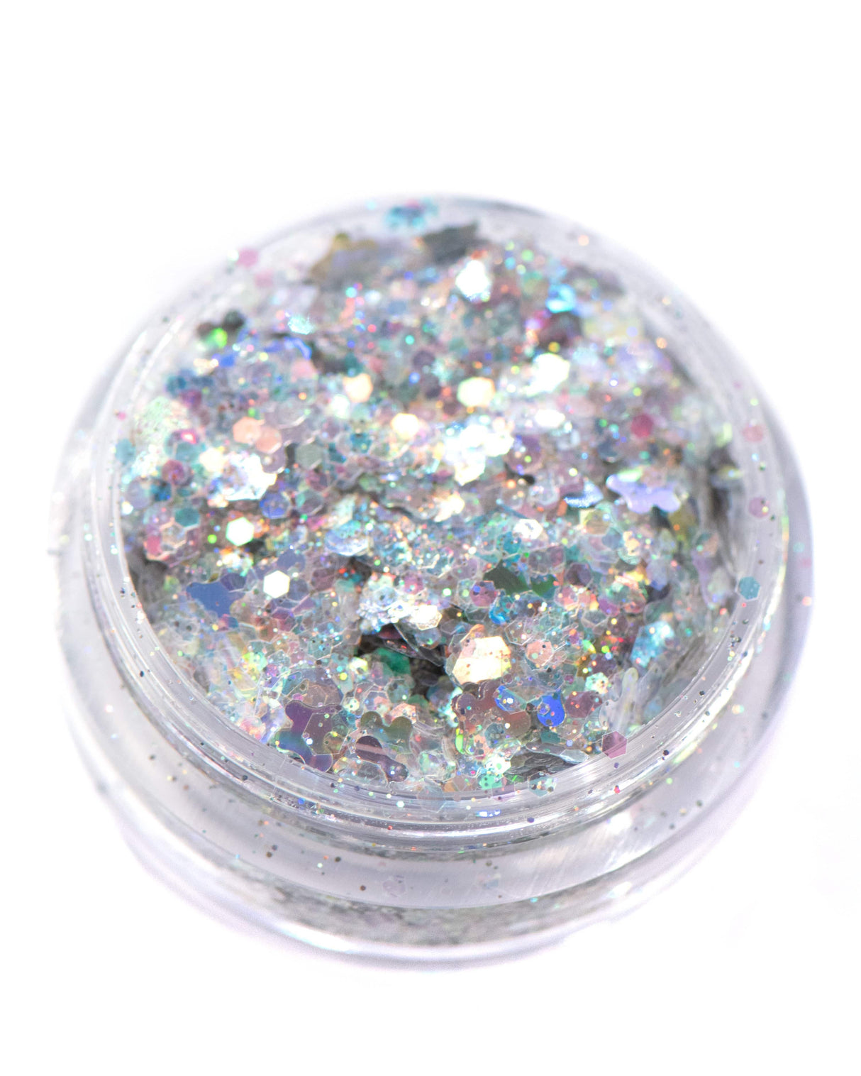 Lunautics Social Butterfly - Holographic Silver Glitter with Butterflies