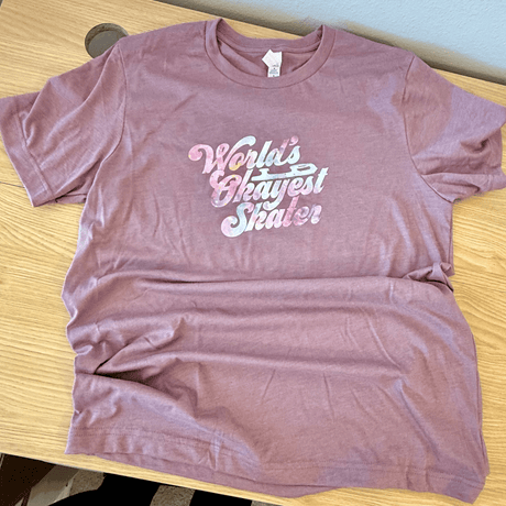 Pastel Stardust Worlds Okayest Skater Tee - M - OneofOne