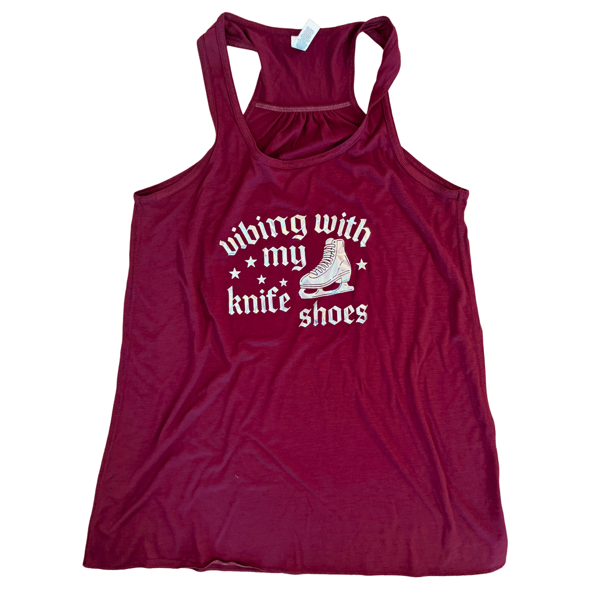 Vibing With My Knife Shoes - Holographic Tank XL- OneofOne