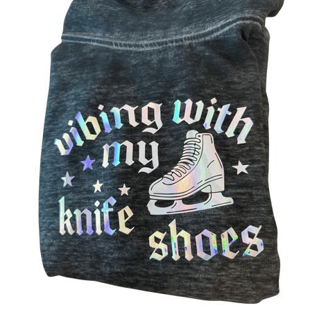 Vibing With My Knife Shoes - Holo Cowl Neck Sweatshirt 2XL - OneofOne