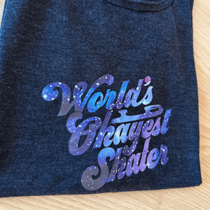 Stardust Galaxy Worlds Okayest Skater Flowy Tank - L - OneofOne