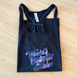 Stardust Galaxy Worlds Okayest Skater Flowy Tank - L - OneofOne