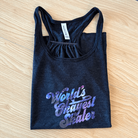 Stardust Galaxy Worlds Okayest Skater Flowy Tank - L - OneofOne