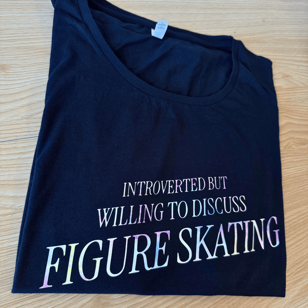 Introverted But Willing to Discuss Figure Skating Pastel Gradient Dolman - XL - OneofOne
