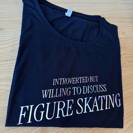 Introverted But Willing to Discuss Figure Skating Pastel Gradient Dolman - XL - OneofOne