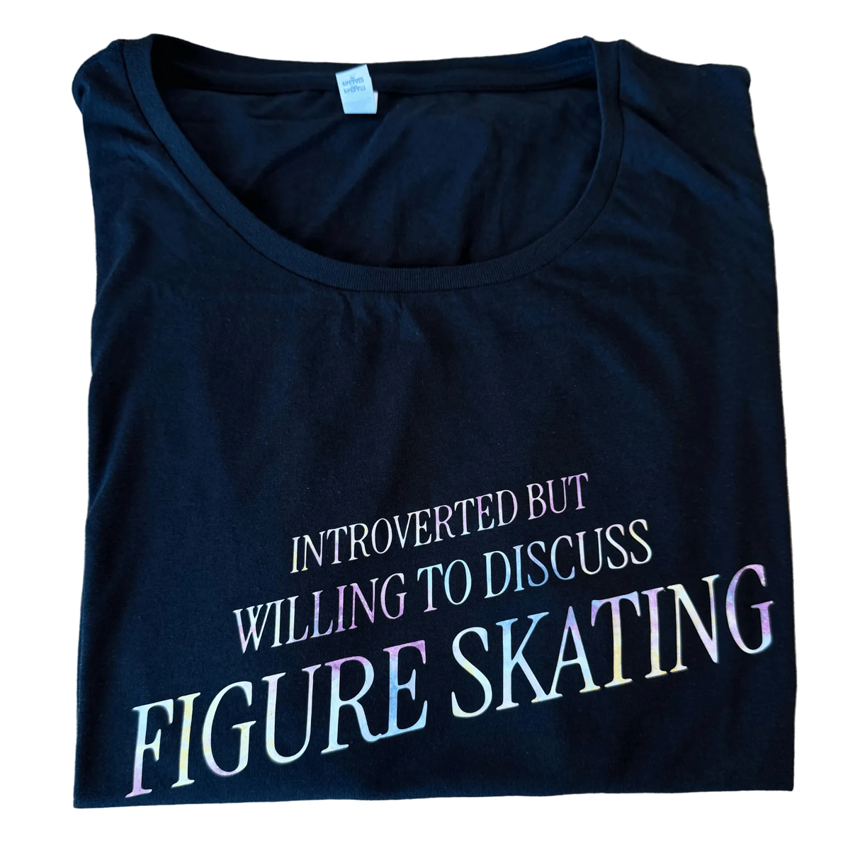Introverted But Willing to Discuss Figure Skating Pastel Gradient Dolman - XL - OneofOne