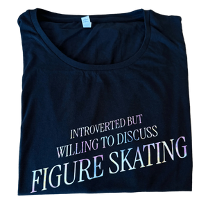 Introverted But Willing to Discuss Figure Skating Pastel Gradient Dolman - XL - OneofOne