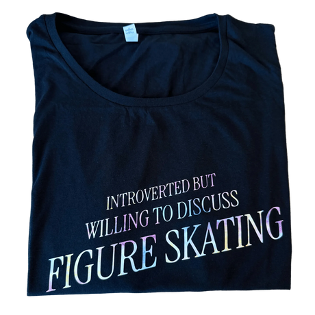 Introverted But Willing to Discuss Figure Skating Pastel Gradient Dolman - XL - OneofOne