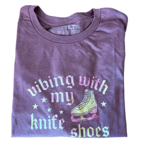 Vibing With My Knife Shoes Pastel Rainbow Tee - 2XL - OneofOne