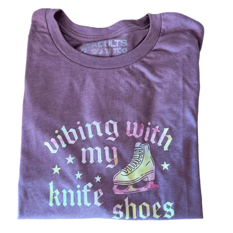 Vibing With My Knife Shoes Pastel Rainbow Tee - 2XL - OneofOne