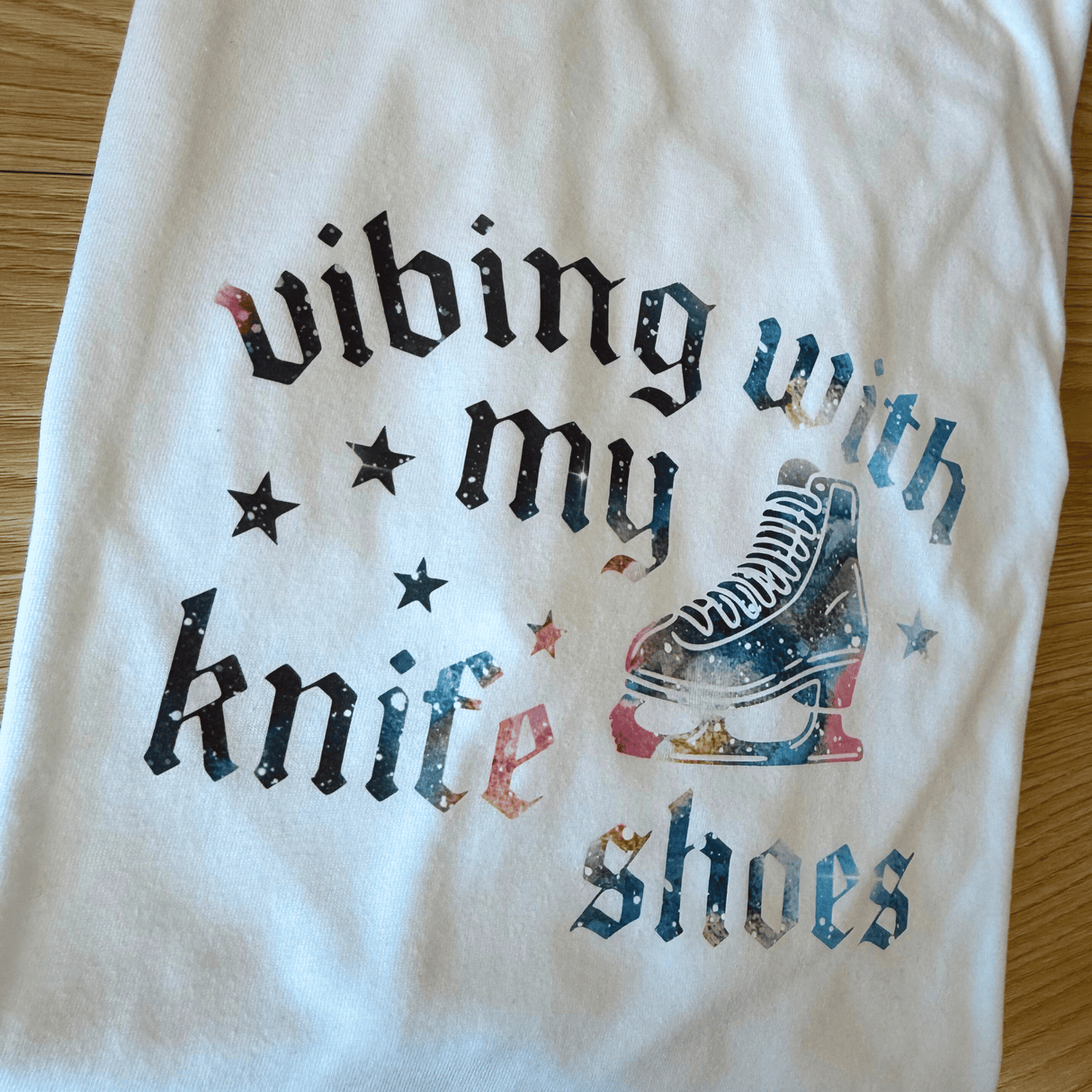 Vibing With My Knife Shoes Cosmic Teal Tee - XL - OneofOne