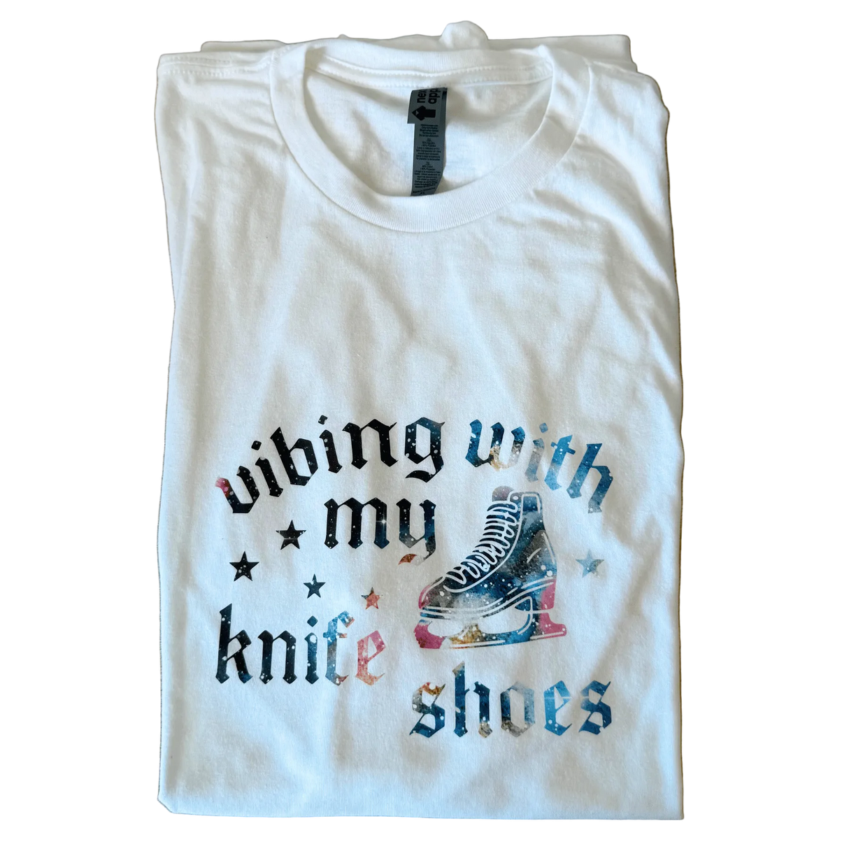 Vibing With My Knife Shoes Cosmic Teal Tee - XL - OneofOne