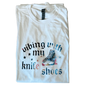 Vibing With My Knife Shoes Cosmic Teal Tee - XL - OneofOne