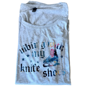 Vibing With My Knife Shoes Midnight Teal Dolman - XL - OneofOne