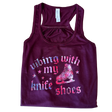 Vibing With My Knife Shoes Pink Cosmic Tank - S - OneofOne