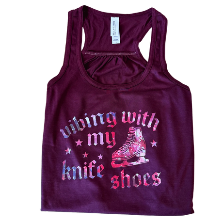 Vibing With My Knife Shoes Pink Cosmic Tank - S - OneofOne
