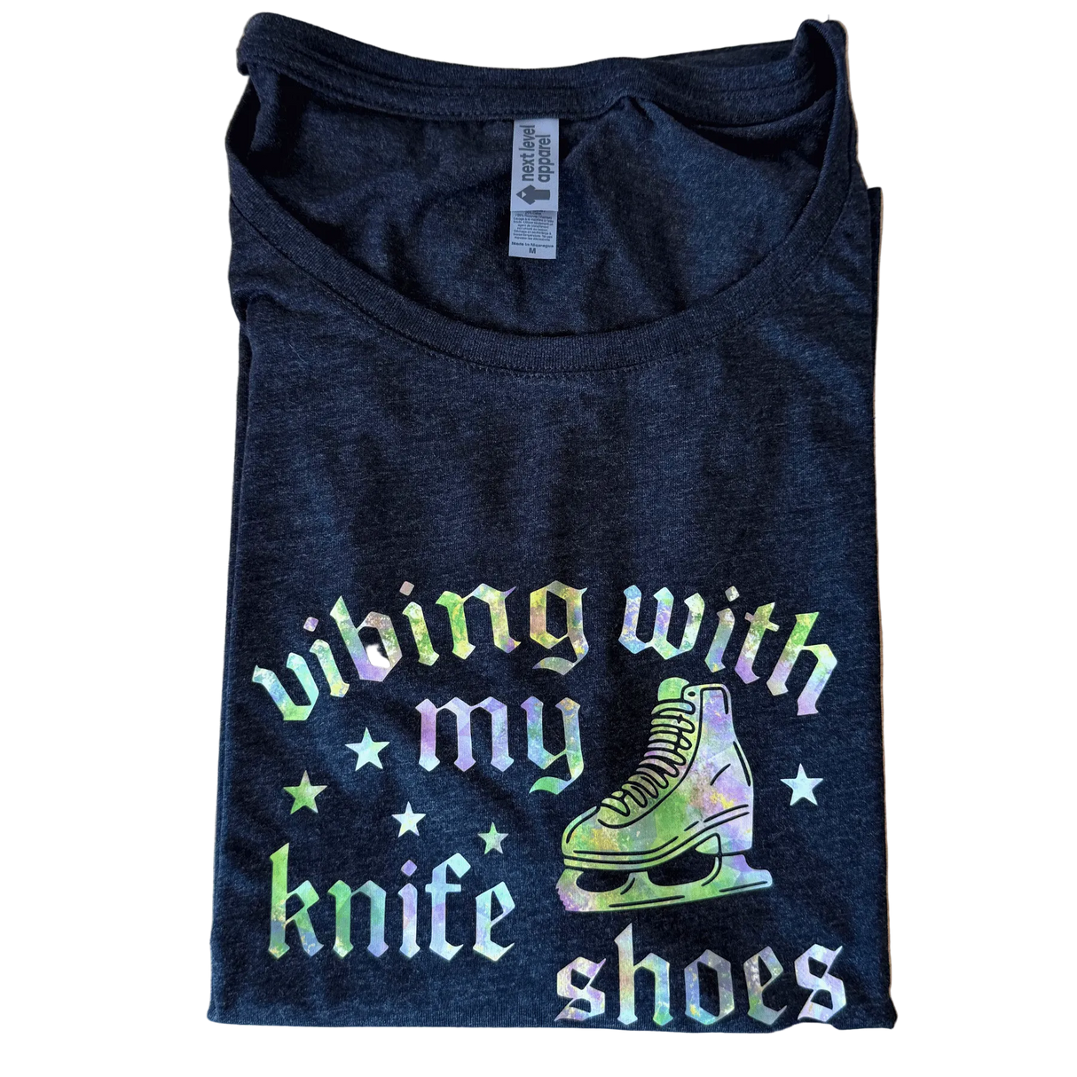 Vibing With My Knife Shoes Lime Aurora Dolman - M - OneofOne