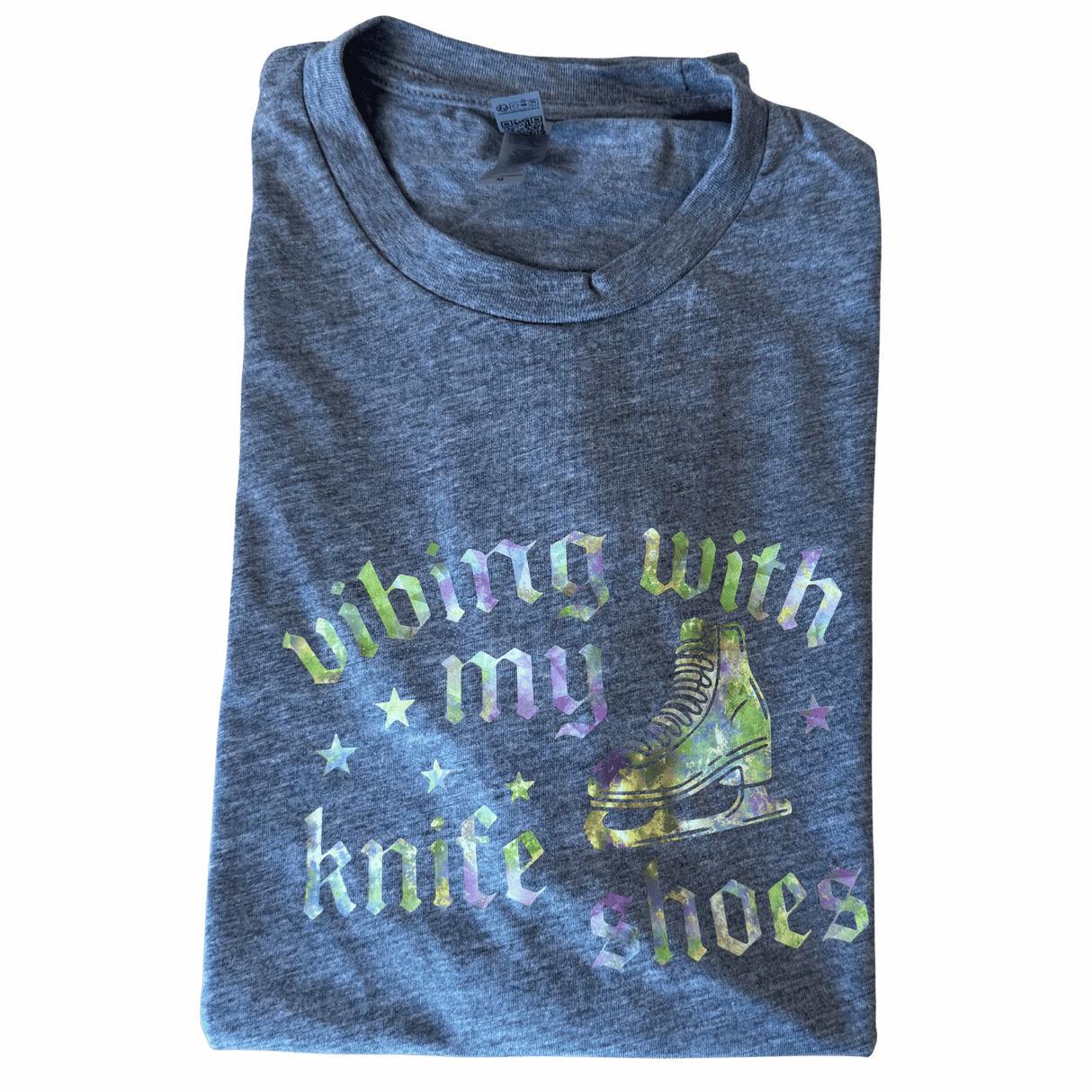 Vibing With My Knife Shoes Chameleon Green Tee - M - OneofOne