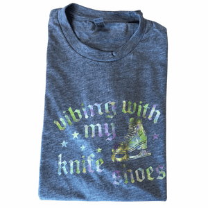 Vibing With My Knife Shoes Chameleon Green Tee - M - OneofOne