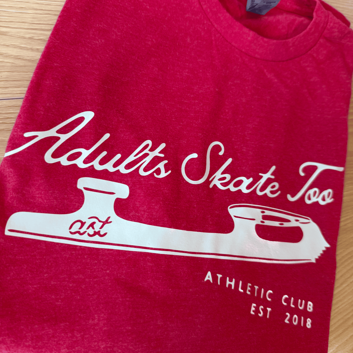 Adults Skate Too Athletic Club White Pearl Tee - M - OneofOne