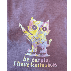 Painted Chaos Knifeshoes Cat Purple Tee - M - OneofOne
