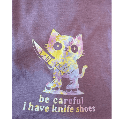 Painted Chaos Knifeshoes Cat Purple Tee - M - OneofOne