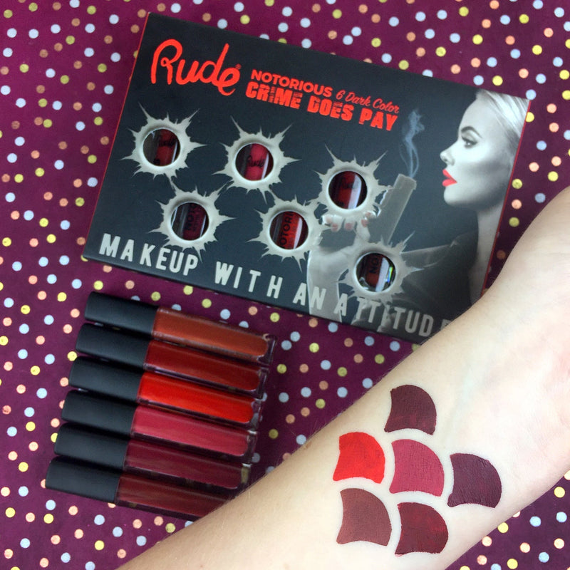 Crime Does Pay Notorious 6 Lip Color Set - Dark