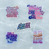 Sassy skating sticker bundle flat on ice
