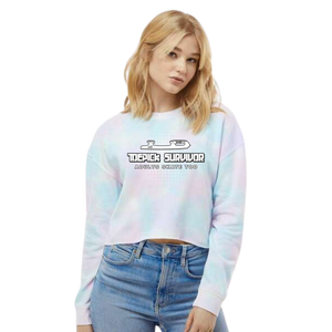 Toepick Survivor Cotton Candy Cropped Pullover - L - Adults Skate Too LLC