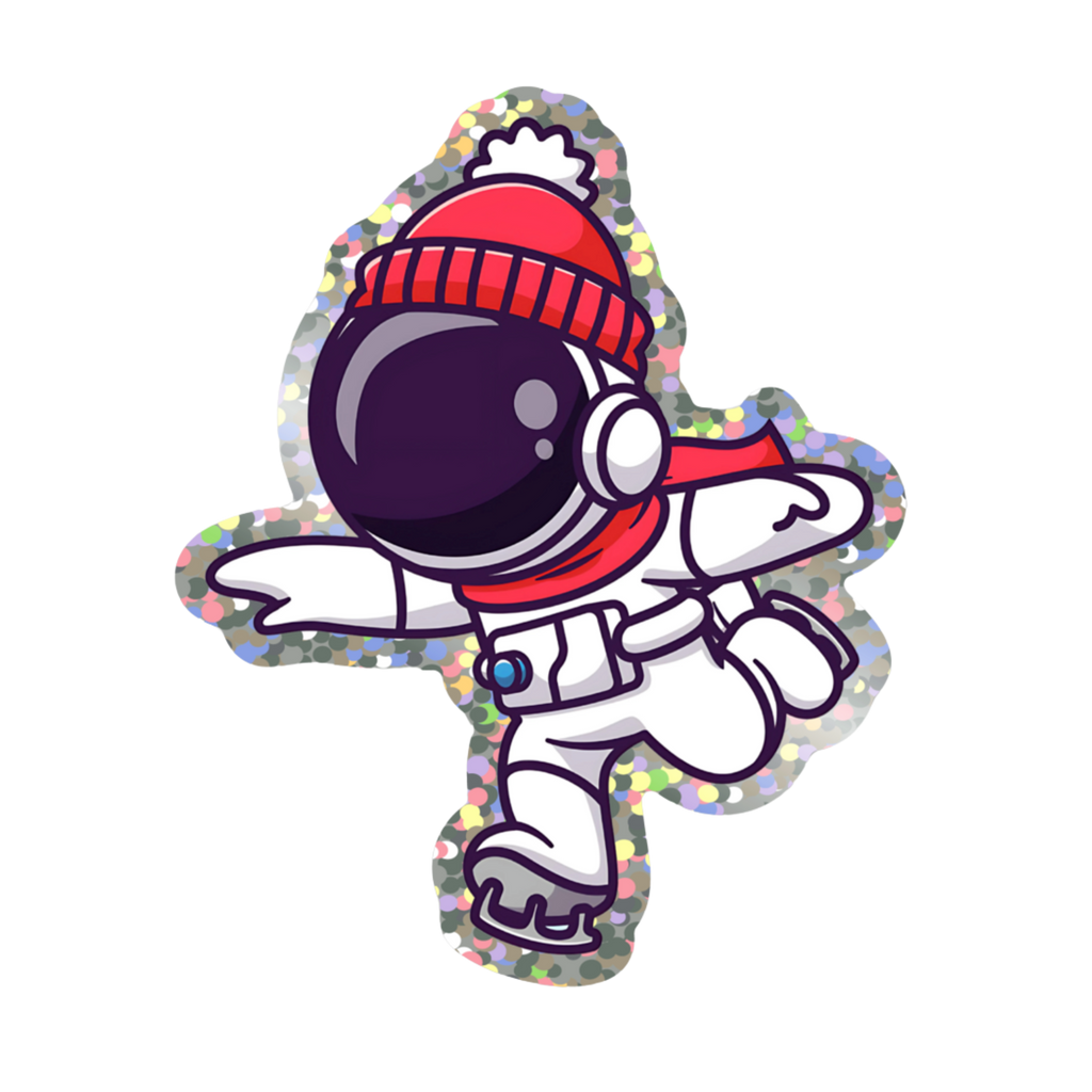 Cosmic Skater Glitter Sticker - Adults Skate Too LLC