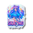 Skating Girl Sparkle Holo Stickers - Adults Skate Too LLC