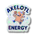 Axelotl Energy Cracked Ice Holo Stickers - Adults Skate Too LLC