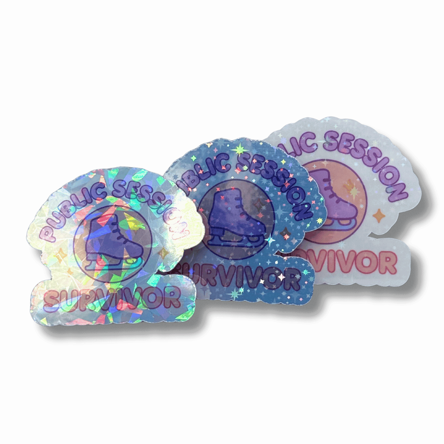Public Session Survivor Sparkle Holo Stickers