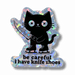 Be Careful I Have Knife Shoes Cat Sticker