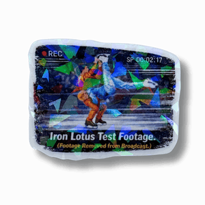 Iron Lotus Test Footage Clear Ice Holo Sticker