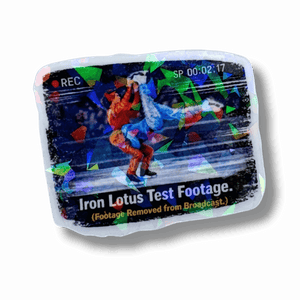 Iron Lotus Test Footage Clear Ice Holo Sticker