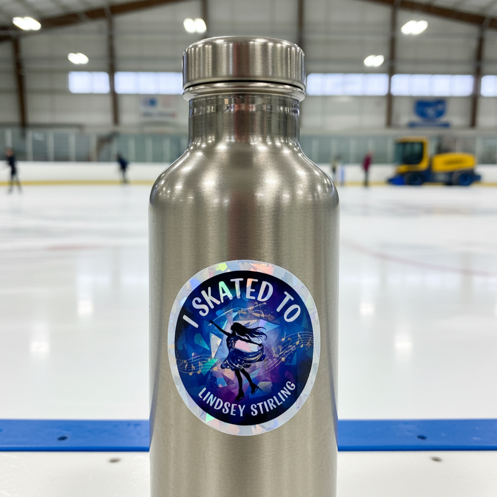 I Skated To Lindsey Stirling Cracked Ice Holo Sticker