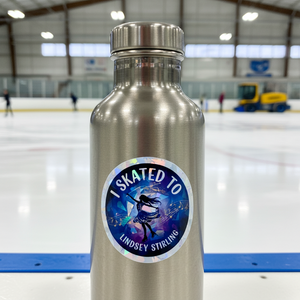 I Skated To Lindsey Stirling Cracked Ice Holo Sticker