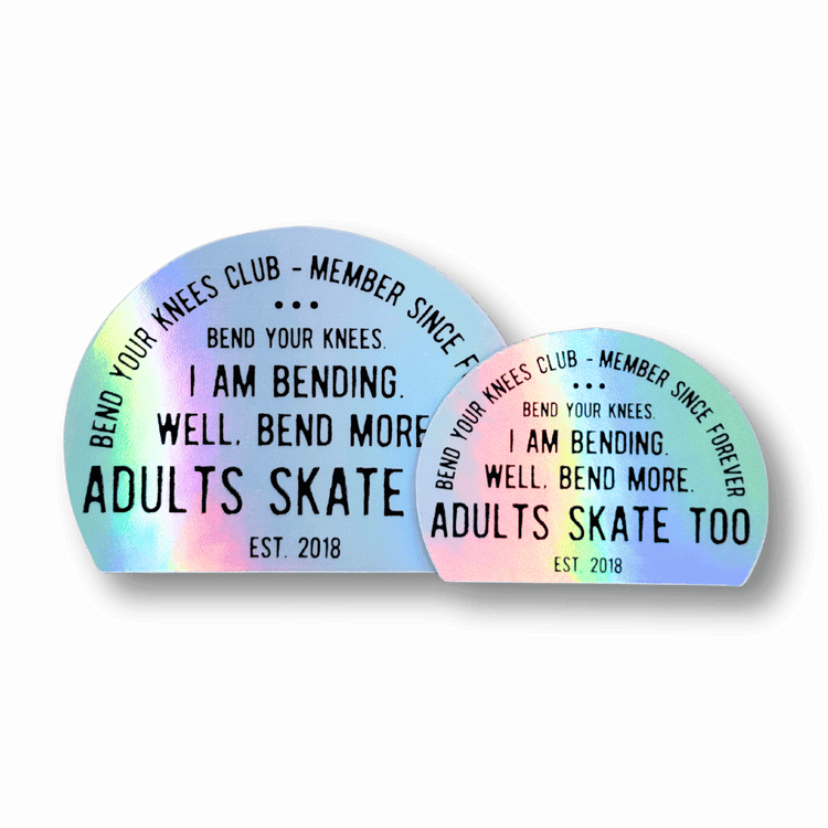 Bend Your Knees Club Holo Stickers