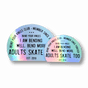 Bend Your Knees Club Holo Stickers