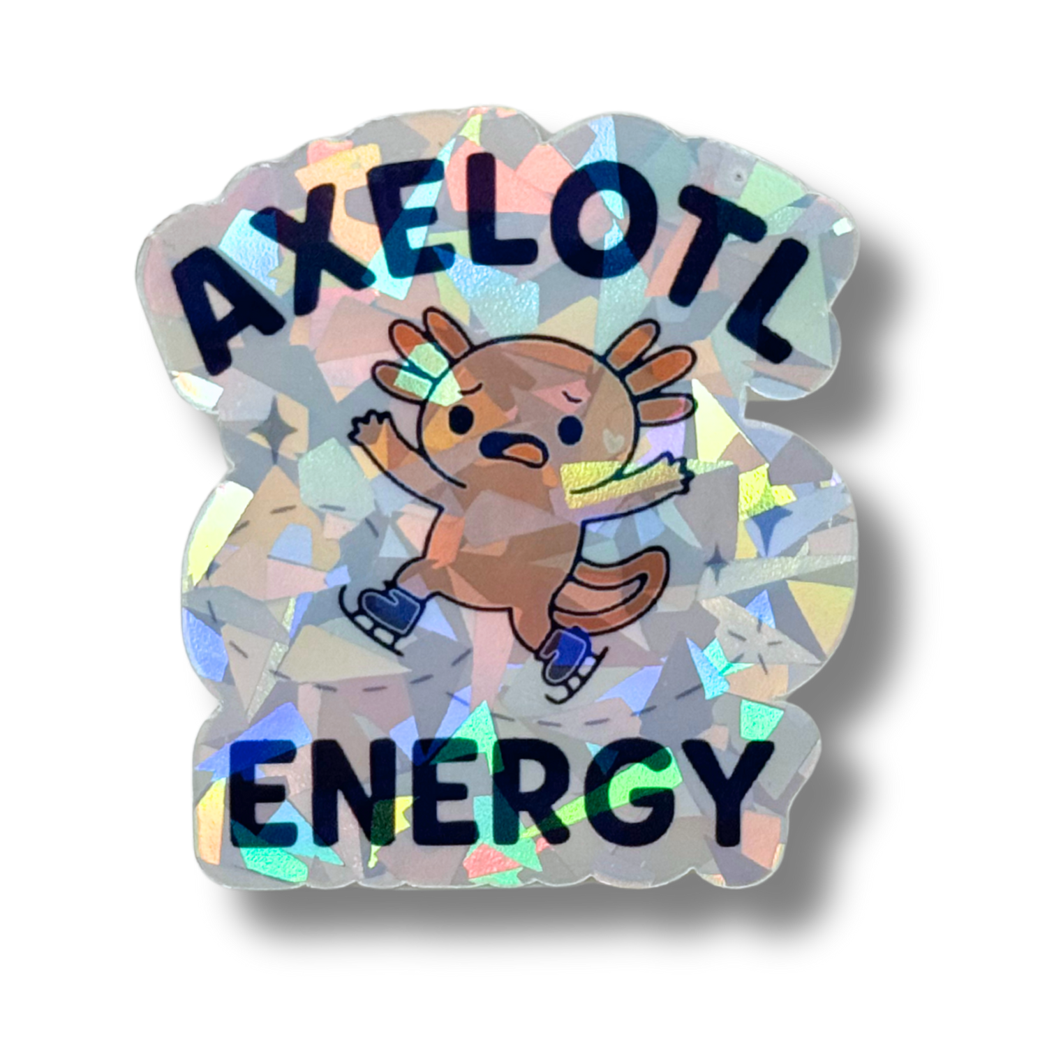 Axelotl Energy Cracked Ice Holo Stickers - Adults Skate Too LLC