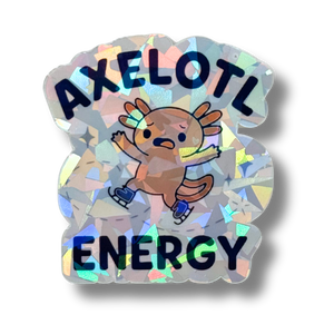 Axelotl Energy Cracked Ice Holo Stickers
