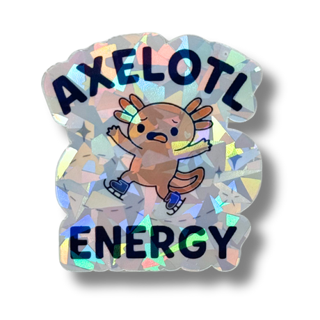 Axelotl Energy Cracked Ice Holo Stickers