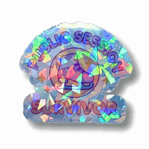 Public Session Survivor Sparkle Holo Stickers